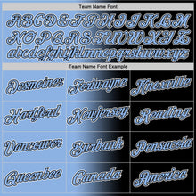 Laden Sie das Bild in den Galerie-Viewer, Uksn Individuelles Schwarz Hellblau-Weiß Farbverlauf Fashion Funktions-T-Shirt
