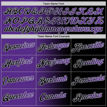 Laden Sie das Bild in den Galerie-Viewer, Uksn Individuelles Schwarz Violett-Grau Farbverlauf Fashion Funktions-T-Shirt

