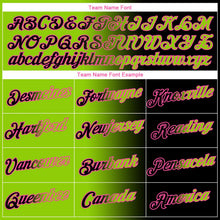 Laden Sie das Bild in den Galerie-Viewer, Uksn Individuelles Schwarz Neongrün-Pink Farbverlauf Fashion Funktions-T-Shirt
