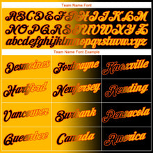 Laden Sie das Bild in den Galerie-Viewer, Uksn Individuelles Schwarz Gold-Orange Farbverlauf Fashion Funktions-T-Shirt
