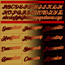 Laden Sie das Bild in den Galerie-Viewer, Uksn Individuelles Schwarz Altgold-Rot Farbverlauf Fashion Funktions-T-Shirt
