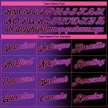 Laden Sie das Bild in den Galerie-Viewer, Uksn Individuelles Schwarz Violett-Pink Farbverlauf Fashion Funktions-T-Shirt
