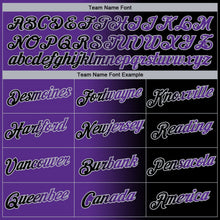 Laden Sie das Bild in den Galerie-Viewer, Uksn Individuelles Schwarz Violett-Grau Farbverlauf Fashion Funktions-T-Shirt
