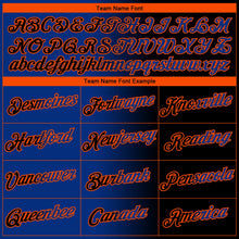 Laden Sie das Bild in den Galerie-Viewer, Uksn Individuelles Schwarz Royalblau-Orange Farbverlauf Fashion Funktions-T-Shirt
