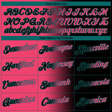 Laden Sie das Bild in den Galerie-Viewer, Uksn Individuelles Schwarz Neonpink-Petrol Farbverlauf Fashion Funktions-T-Shirt
