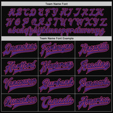 Laden Sie das Bild in den Galerie-Viewer, Uksn Individuelles Bomberjacke in Schwarz-Pink-Violett mit Druckknopfleiste, Zweifarben-Design und Varsity-Letterman-Stil
