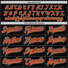 Laden Sie das Bild in den Galerie-Viewer, Uksn Individuelles Bomberjacke in Schwarz-Orange-Weiß mit Druckknopfleiste und Varsity-Letterman-Stil
