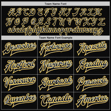 Laden Sie das Bild in den Galerie-Viewer, Uksn Individuelles Bomberjacke in Schwarz mit weißen Nadelstreifen in Gold, Druckknopfleiste und Varsity-Letterman-Stil
