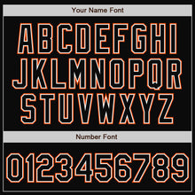 Laden Sie das Bild in den Galerie-Viewer, Uksn Individuelles Bomberjacke in Schwarz-Weiß-Orange mit Druckknopfleiste, Zweifarben-Design und Varsity-Letterman-Stil
