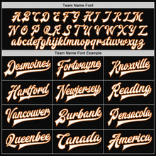 Laden Sie das Bild in den Galerie-Viewer, Uksn Individuelles Bomberjacke in Schwarz-Weiß-Texas-Orange mit Druckknopfleiste, Zweifarben-Design und Varsity-Letterman-Stil
