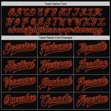 Laden Sie das Bild in den Galerie-Viewer, Uksn Individuelles Bomberjacke in Schwarz-Orange mit Druckknopfleiste, Zweifarben-Design und Varsity-Letterman-Stil
