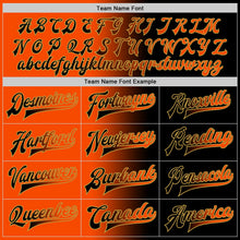 Laden Sie das Bild in den Galerie-Viewer, Uksn Individuelles Bomberjacke in Schwarz-Orange-Altgold mit Farbverlauf-Design, Druckknopfleiste und Varsity-Letterman-Stil
