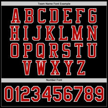 Laden Sie das Bild in den Galerie-Viewer, Uksn Individuelles Bomberjacke in Schwarz-Rot-Weiß mit Druckknopfleiste und Varsity-Letterman-Stil
