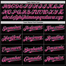 Laden Sie das Bild in den Galerie-Viewer, Uksn Individuelles Bomberjacke in Schwarz-Kelly-Grün-Pink mit Byron-Stil, Reverskragen, Druckknopfleiste und Varsity-Letterman-Stil
