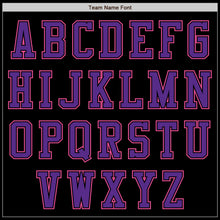 Laden Sie das Bild in den Galerie-Viewer, Uksn Individuelles Bomberjacke in Schwarz-Violett-Pink mit Reißverschluss und Varsity-Letterman-Stil
