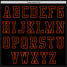 Laden Sie das Bild in den Galerie-Viewer, Uksn Individuelles Bomberjacke in Schwarz-Orange mit Reißverschluss und Varsity-Letterman-Stil
