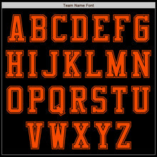 Laden Sie das Bild in den Galerie-Viewer, Uksn Individuelles Bomberjacke in Schwarz-Orange mit Reißverschluss und Varsity-Letterman-Stil
