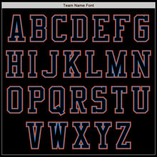 Laden Sie das Bild in den Galerie-Viewer, Uksn Individuelles Bomberjacke in Schwarz-Puderblau-Orange mit Reißverschluss und Varsity-Letterman-Stil
