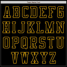 Laden Sie das Bild in den Galerie-Viewer, Uksn Individuelles Bomberjacke in Schwarz-Gold mit Reißverschluss und Varsity-Letterman-Stil
