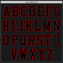 Laden Sie das Bild in den Galerie-Viewer, Uksn Individuelles Bomberjacke in Schwarz-Rot mit Reißverschluss, Zweifarben-Design und Varsity-Letterman-Stil
