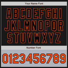 Laden Sie das Bild in den Galerie-Viewer, Uksn Individuelles Bomberjacke in Schwarz-Orange mit Reißverschluss, Zweifarben-Design und Varsity-Letterman-Stil
