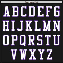 Laden Sie das Bild in den Galerie-Viewer, Uksn Individuelles Bomberjacke in Schwarz-Weiß-Violett mit Reißverschluss, Zweifarben-Design und Varsity-Letterman-Stil
