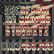 Laden Sie das Bild in den Galerie-Viewer, Uksn Individuelles Bomberjacke in Schwarz-Creme-Grau mit 3D-Vintage-USA-Flagge, Druckknopfleiste, Kapuze und Varsity-Letterman-Stil

