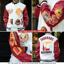 Laden Sie das Bild in den Galerie-Viewer, Uksn Individuelles Bomberjacke in Schwarz-Violett-Pink mit Druckknopfleiste und Varsity-Letterman-Stil
