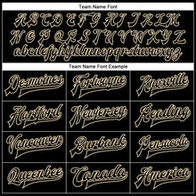 Laden Sie das Bild in den Galerie-Viewer, Uksn Individuelles Bomberjacke in Schwarz-Schwarz-Creme mit Kunstleder, Druckknopfleiste und Varsity-Letterman-Stil
