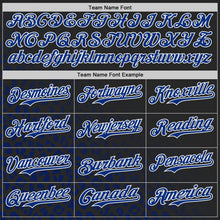 Laden Sie das Bild in den Galerie-Viewer, Uksn Individuelles Bomberjacke in Schwarz-Royalblau-Weiß mit Leopardenmuster und Verlaufseffekt, Druckknopfleiste, Kapuze und Varsity-Letterman-Stil
