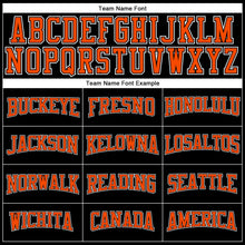 Laden Sie das Bild in den Galerie-Viewer, Uksn Individuelles Schwarz Orange-Weiß Langarm Funktions-T-Shirt
