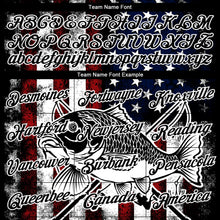 Laden Sie das Bild in den Galerie-Viewer, Uksn Individuelles Schwarz Rot-Royalblau 3D Amerikanische Flagge und Karpfen Angeln Langarm Funktions-T-Shirt
