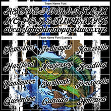 Laden Sie das Bild in den Galerie-Viewer, Uksn Individuelles Schwarz Weiß 3D Amerikanische Flagge und Fisch Angeln Langarm Funktions-T-Shirt
