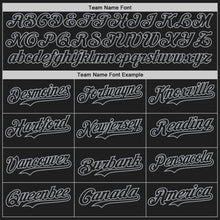 Laden Sie das Bild in den Galerie-Viewer, Uksn Individuelles Schwarz-Grau Klassischer Vertikalstreifen Flüssige Textur Authentisches Baseball-Trikot
