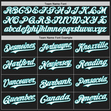 Laden Sie das Bild in den Galerie-Viewer, Uksn Individuelles Schwarz Weiß-Petrol Klassischer Vertikalstreifen Flüssige Textur Authentisches Baseball-Trikot
