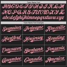 Laden Sie das Bild in den Galerie-Viewer, Uksn Individuelles Schwarz Mittelpink-Neongrün Klassischer Vertikalstreifen Flüssige Textur Authentisches Baseball-Trikot
