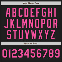 Laden Sie das Bild in den Galerie-Viewer, Uksn Individuelles Schwarz Pink-Aqua Klassischer Vertikalstreifen Flüssige Textur Authentisches Baseball-Trikot

