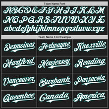 Laden Sie das Bild in den Galerie-Viewer, Uksn Individuelles Schwarz Weiß-Mitternachtsgrün Klassischer Vertikalstreifen Flüssige Textur Authentisches Baseball-Trikot
