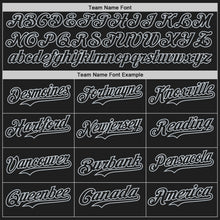 Laden Sie das Bild in den Galerie-Viewer, Uksn Individuelles Schwarz-Silber Klassischer Vertikalstreifen Flüssige Textur Authentisches Baseball-Trikot
