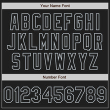 Laden Sie das Bild in den Galerie-Viewer, Uksn Individuelles Schwarz-Silber Klassischer Vertikalstreifen Flüssige Textur Authentisches Baseball-Trikot
