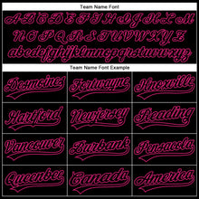Laden Sie das Bild in den Galerie-Viewer, Uksn Individuelles Schwarz Hot Pink 3D Pink Ribbon Brustkrebsbewusstseinsmonat Gesundheitsfürsorge für Frauen Unterstützung Funktions-Poloshirt
