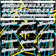 Laden Sie das Bild in den Galerie-Viewer, Uksn Individuelles Schwarz Weiß-Grau 3D Bowling Funktions-Poloshirt
