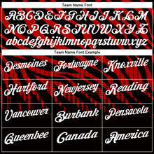 Laden Sie das Bild in den Galerie-Viewer, Uksn Individuelles Schwarz Rot-Weiß 3D-Bowling Punkte Funktions-Poloshirt
