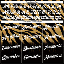Laden Sie das Bild in den Galerie-Viewer, Uksn Individuelles Schwarz Altgold-Weiß 3D-Bowling Punkte Funktions-Poloshirt
