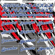 Laden Sie das Bild in den Galerie-Viewer, Uksn Individuelles Schwarz Royalblau Grau-Rot 3D-Bowling abstrakte Grunge-Kunst Funktions-Poloshirt

