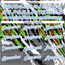 Laden Sie das Bild in den Galerie-Viewer, Uksn Individuelles Schwarz Hellblau Grau Neongrün-Rot 3D-Bowling abstrakte Grunge-Kunst Funktions-Poloshirt
