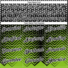 Laden Sie das Bild in den Galerie-Viewer, Uksn Individuelles Schwarz Neongrün-Grau 3D-Bowling geometrische Form Funktions-Poloshirt
