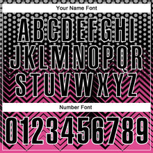 Laden Sie das Bild in den Galerie-Viewer, Uksn Individuelles Schwarz Pink-Grau 3D-Bowling geometrische Form Funktions-Poloshirt
