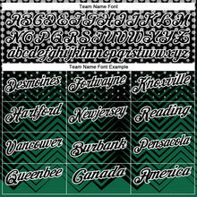 Laden Sie das Bild in den Galerie-Viewer, Uksn Individuelles Schwarz Kelly-Grün-Grau 3D-Bowling geometrische Form Funktions-Poloshirt
