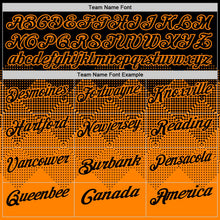 Laden Sie das Bild in den Galerie-Viewer, Uksn Individuelles Schwarz Bay Orange 3D-Verlaufs-Quadratform Funktions-Poloshirt
